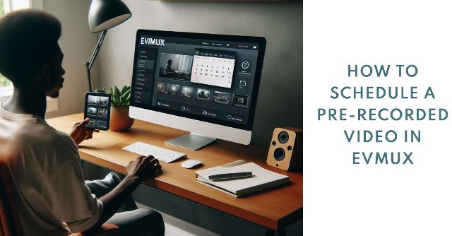 Schedule a pre-recorded video in Evmux